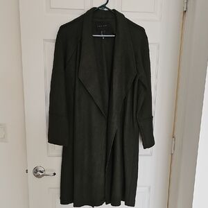 T Tahari Women's Dark Green Trench Coat